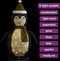 vidaXL - Kerstpinguïn - decoratief - LED - 60 - cm - luxe - stof