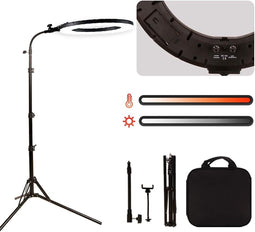 GSKAIWEN – 18" LED Ringlamp Set – 60W Dimbaar Studio- en Videolicht voor Tatoeages en Make-up