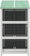 vidaXL Volière 97x81x152 cm massief grenenhout grijs