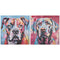 Schilderij Home ESPRIT Modern Hond 80 x 3 x 80 cm (2 Stuks)