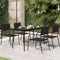 vidaXL - Tuintafel - 140x70x74 - cm - staal - en - glas - zwart