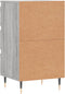 vidaXL - Dressoir - 40x35x70 - cm - bewerkt - hout - grijs - sonoma