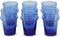 Safaary - Marokkaanse Theeglas Blauw Beldi (Set van 6)-Ø 5 x 8cm