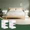 SoBuy FBT49-W - Bijzettafel - 1 Lade 3 Planken - Wit (2 stuks)