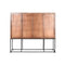 Kast Home ESPRIT Wit Zwart Metaal Mangohout 180 x 40 x 160 cm