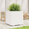 vidaXL - Plantenbak - 70x70x72 - cm - massief - grenenhout - wit