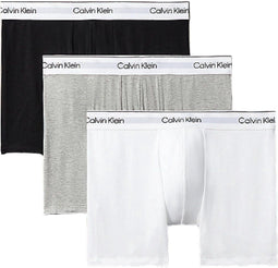Calvin Klein Boxer Brief - Boxershorts - 95% Katoen - Zwart/Grijs/Wit (3-pack)