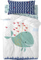 Verstelbaar onderlaken HappyFriday Moshi Moshi Whale Multicolour 70 x 140 x 14 cm