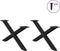 vidaXL - Salontafelpoten - 2 - st - X-vormig - 70x(30-31) - cm - staal - zwart