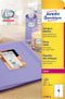 Etiket hoogglans Avery 139x9 - 1 mm - wit doos 40 vel 4 etik/vel permanent