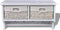 vidaXL Wandschap - 60x23,5x33 cm - 2 manden 4 haken - wit