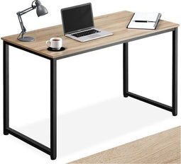 tectake® Flint - Bureau - Houten bureaublad - Industrieel design - Zwart metalen frame - Afmetingen 120 x 59 x 76,5 cm