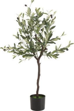 J-Line Olijfboom In Pot - kunststof - groen - medium