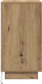 vidaXL - Nachtkastje - met - LED-verlichting - 38x34x65 - cm - artisanaal - eiken