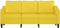 vidaXL - Driezitsbank - 180 - cm - stof - lichtgeel
