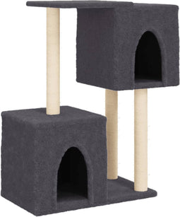 vidaXL - Kattenmeubel - met - sisal - krabpalen - 86 - cm - donkergrijs