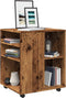 vidaXL - Rolkast - 60x53x72 - cm - bewerkt - hout - oud - houtkleurig