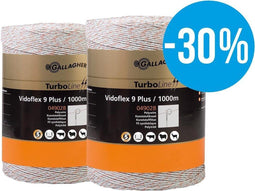 Gallagher Duopack Vidoflex 9 TurboLine Plus wit 2x1000m