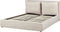 BAJONNA - Bed met opbergruimte - Lichtbeige - 160 x 200 cm - Polyester
