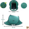 HUSH Outdoor Campingtent 2 persoons - pop up systeem - waterbestendig 2000 mm - groen