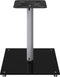 vidaXL - Luidsprekerstandaards - 2 - st - 1 - pijler - gehard - glas - zwart - en - zilver