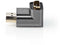 Nedis CVTB34901GY - HDMI-adapter met ethernet - 90° gehoekte aansluiting - Grijs