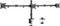 Ewent EW1513 - Bureaumount voor 3 monitors tot 27 inch - VESA 75x75mm tot 100x100mm - Zwart