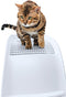 Imac Frida - Kattenbak Hop-in - Uitschuiflade - Lichtblauw 56X40X43,5 cm