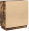 vidaXL - Dressoir - met - LED, - Gerookt - Eiken, - 71x34,5x75 - cm, - Geengineerd - Hout