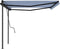 vidaXL - Luifel - automatisch - uittrekbaar - met - palen - 4,5x3 - m - blauw - en - wit