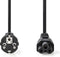 Nedis Stroomkabel - Type F (CEE 7/7) Male - IEC-320-C5 - 2.00 m - Zwart