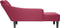 vidaXL - Chaise - longue - met - rechterarmleuning - fluweel - wijnrood