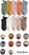 Smiling Socks® 10-Pack - Leuke sokken - Vrouw/Man - Maat 35-43 - Grappige sokken - Katoen - Cadeau voor haar - Antislip sokken - One size sokken