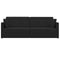 vidaXL - Vloersofa - Bed - 2-in-1 - Zwart - 213x144x60 - cm - Velours