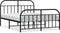 vidaXL - Bedframe - met - hoofd- - en - voeteneinde - metaal - zwart - 135x190 - cm