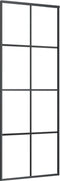vidaXL - Schuifdeur - met - beslag - 76x205 - cm - ESG-glas - en - aluminium