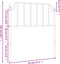 vidaXL - Hoofdbord - 90 - cm - metaal - wit