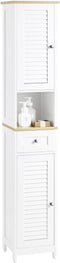 SoBuy FRG236-WN - Badkamerkast - 2 deuren 1 la - Wit