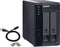QNAP TR-002 - RAID-uitbreidingsbehuizing - 2 bays SATA-600 USB 3.1 Gen 2 - zwart