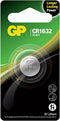 GP Batteries CR1632 - Lithium 3V - 140 mAh