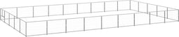 vidaXL - Hondenkennel - 45 - m² - staal - zilverkleurig