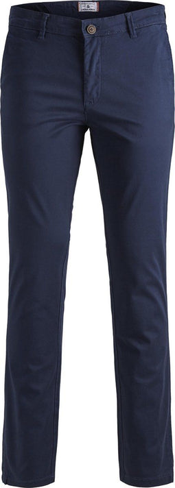 JACK&JONES PLUS SIZE JJIMARCO JJBOWIE SA - Heren Chino - Biologisch katoen - Donkerblauw W52 x L34