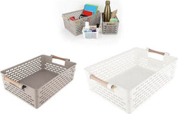 Veelzijdige mand Confortime Hout Plastic (32 x 22,5 x 10 cm)