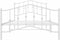 vidaXL - Bedframe - met - hoofd- - en - voeteneinde metaal - wit - 100x200 - cm