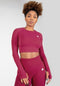Gorilla Wear Hilton Seamless Long Sleeve - Crop top - Naadloos - Fuchsia - XS/S
