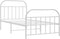 vidaXL - Bedframe - met - hoofd- - en - voeteneinde - metaal - wit - 100x190 - cm