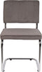 Zuiver Ridge Rib Eetkamerstoelen Grijs - Set van 2