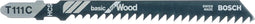 Bosch T 111 C - Decoupeerzaagbladen - HCS voor zacht hout (4-50 mm) - (5 stuks)