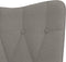 vidaXL Relaxstoel met voetenbank stof taupe