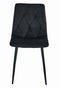 Set van 4 Eetkamerstoelen LIBRA Zwart – Zwarte Metalen Poten, Modern Velvet Bekleding, Ergonomisch Design, Max. 120 kg